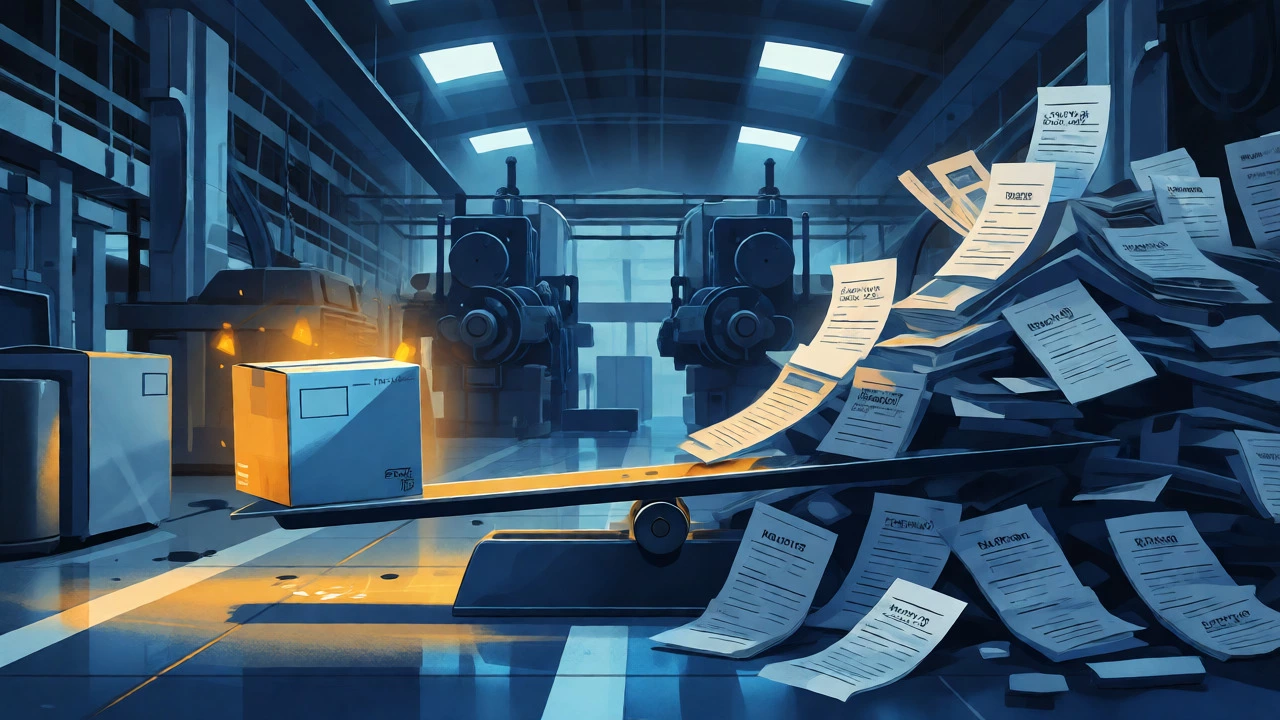 Conceptual image showing small production units burdened by high overhead costs